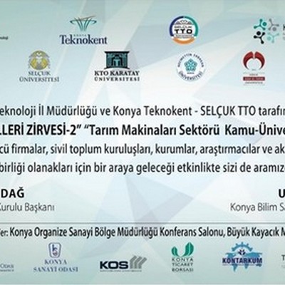 TARIM MAKİNALARI SEKTÖRÜ KAMU-ÜNİVERSİTE-SANAYİ BULUŞTAYI'NA DAVETLİSİNİZ