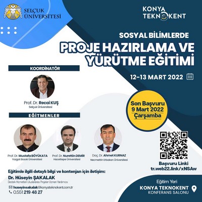 KONYA TEKNOKENT’TE PROJE HAZIRLAMA VE YÜRÜTME EĞİTİMLERİ DEVAM EDİYOR